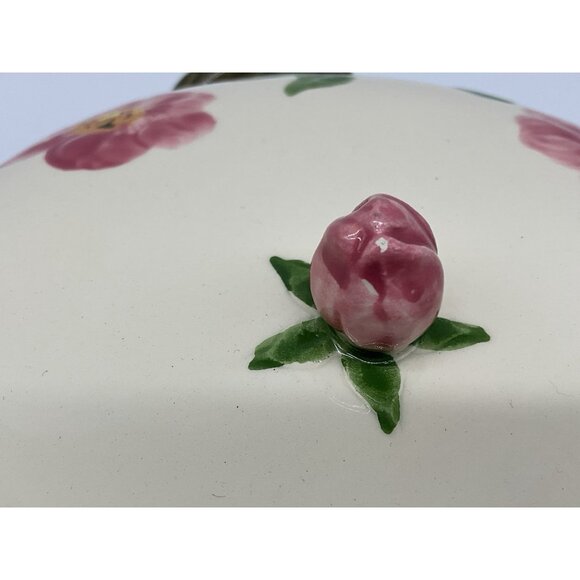 Desert Rose VTG Round Covered Vegetable Dish From Franciscan Ware with Handles - Picture 8 of 15